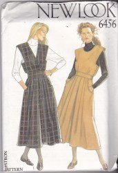 6456 NEW LOOK  SLEEVELESS FLARE JUMPER PATTERN 8-18 UNCUT